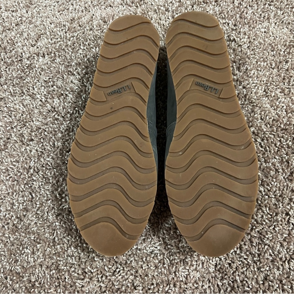 L.L. Bean Lakewashed Suede Leather Slip On Loafer Flat Women’s grey-green 9 - Picture 5 of 7